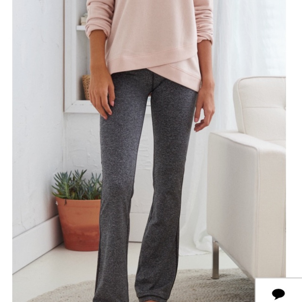 Aerie Play Boot Pant XS Long Dark Heather Grey